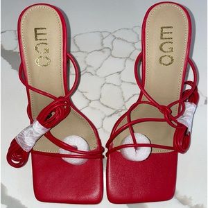 EGO Sweetdream red strappy sandal heels